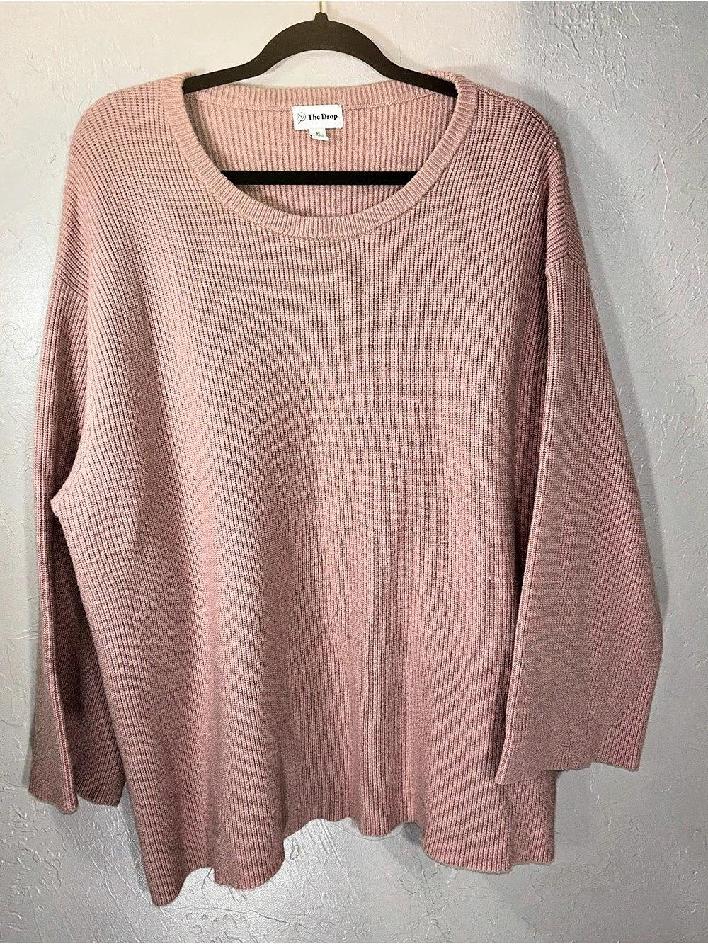The Drop Knit Scoop Neck Sweater in Pink Size 3X Like New